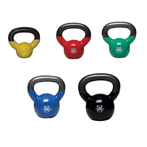 Kettlebell Vinyl Coated Weight Set 5 7.5 10 15 & 20lb