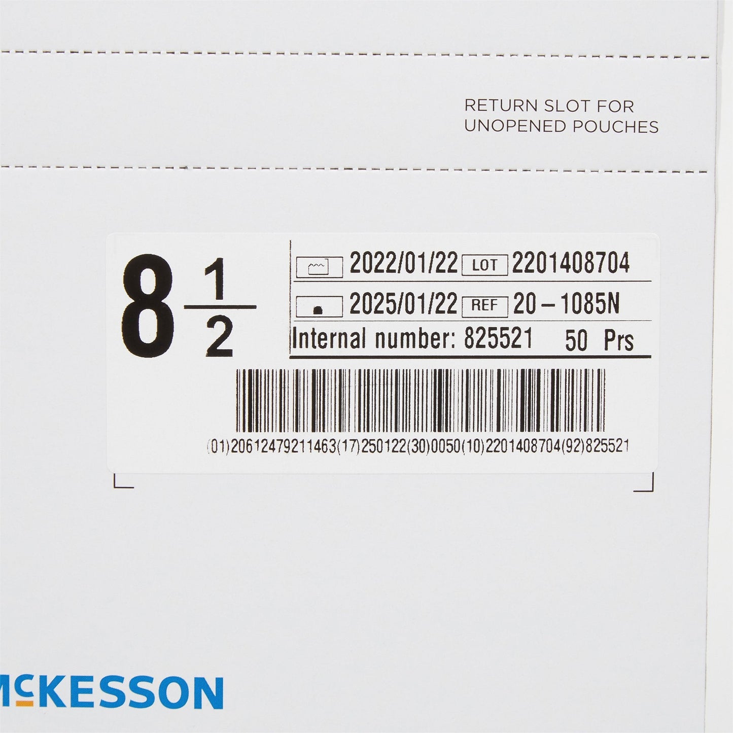 Surgical Glove McKesson Perry Size 8.5 Sterile Latex Standard Cuff Length Smooth Cream Not Chemo Approved, Packaging Type- Box