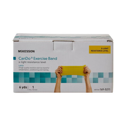 Exercise Resistance Band McKesson CanDo Yellow 5 Inch X 6 Yard X-Light Resistance, Packaging Type- Each