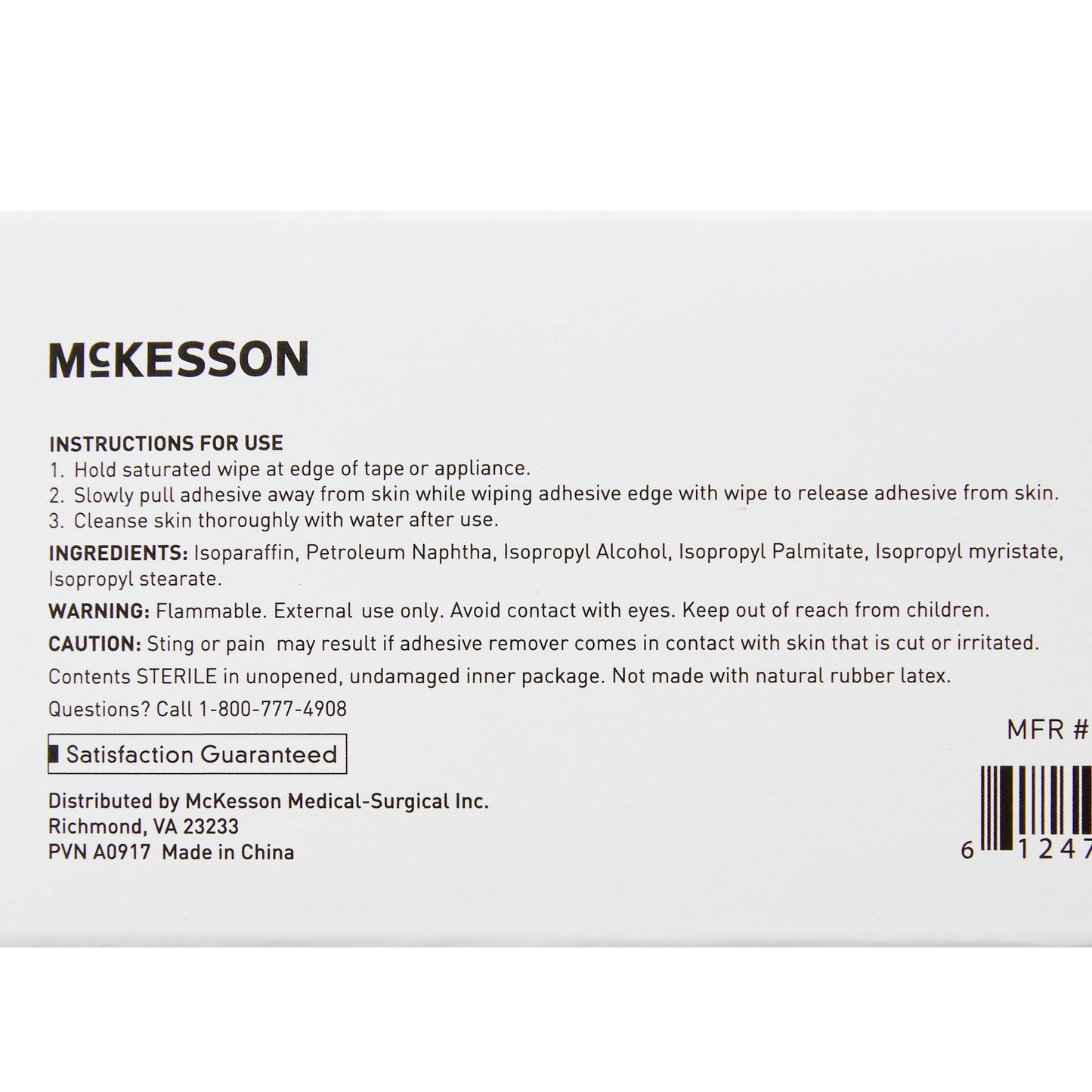 Adhesive Remover McKesson Wipe 50 per Box, Packaging Type- Box