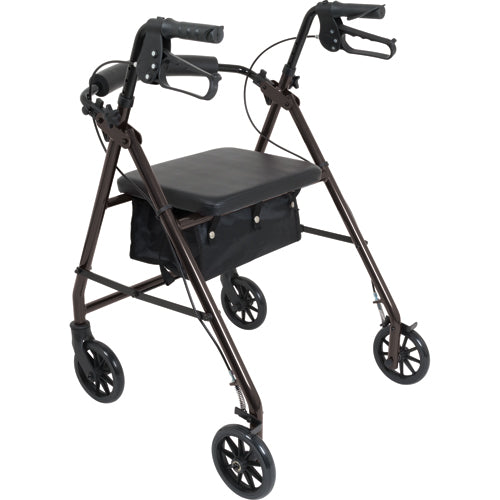 Aluminum Rollator w/Loop Brake Black 4-Wheel