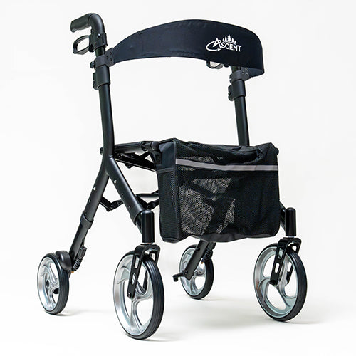 Ascent Euro-Style Rollator Textured Black