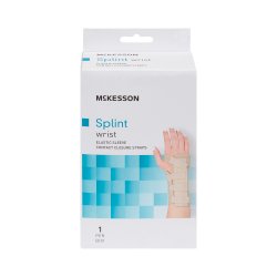 Wrist Brace McKesson Low Profile / Contoured / Wraparound Aluminum / Cotton / Elastic Right Hand Beige X-Small, Packaging Type- Each