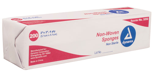 Non-Woven Sponge Sterile 2's 2 x2 4ply (50-2's/tray)