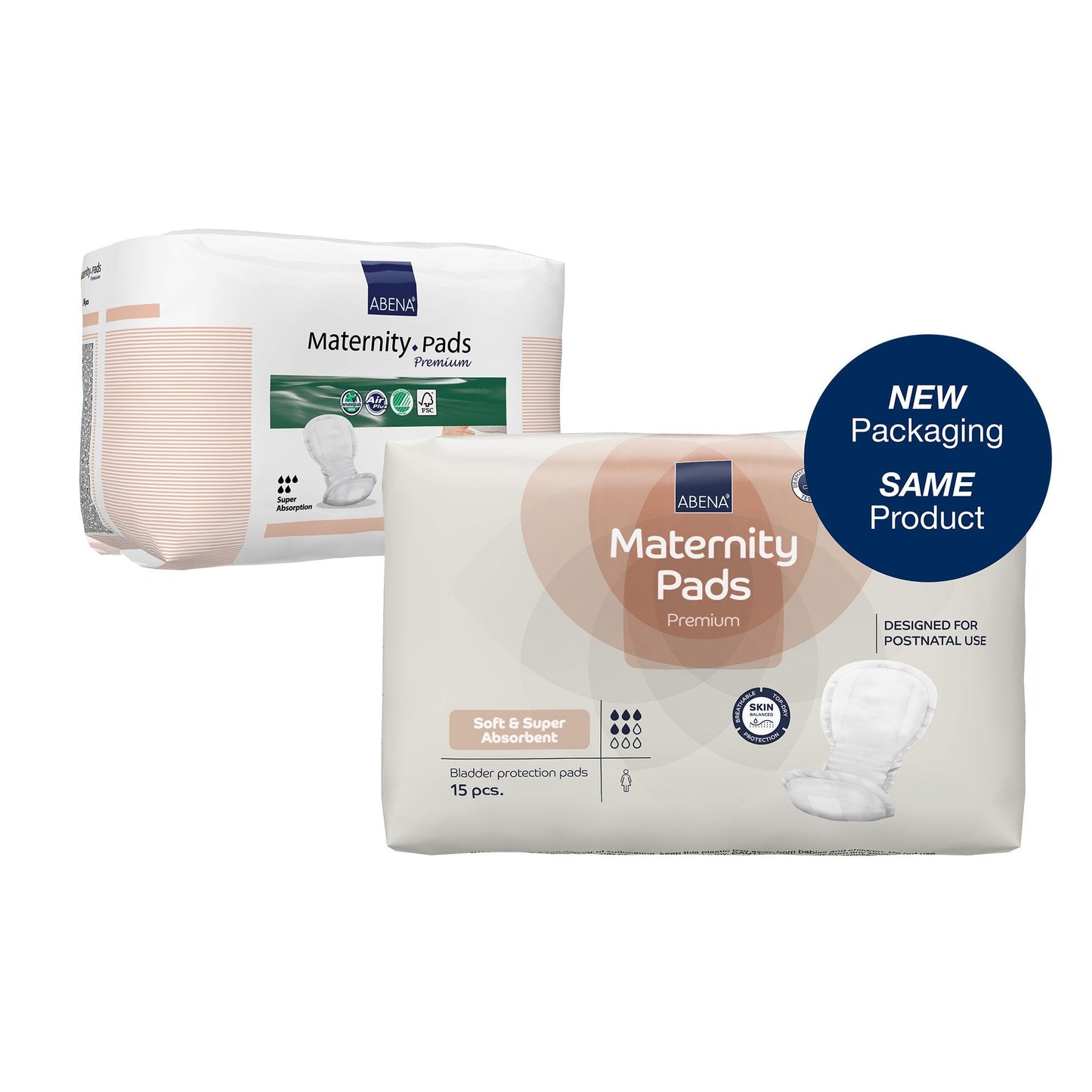 Bladder Control Pad Abena Maternity Pad Premium 7.9 X 17.3 Inch Heavy Absorbency Fluff / Polymer Core One Size Fits Most 14/BG