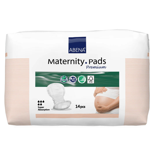 Bladder Control Pad Abena Maternity Pad Premium 7.9 X 17.3 Inch Heavy Absorbency Fluff / Polymer Core One Size Fits Most 14/BG