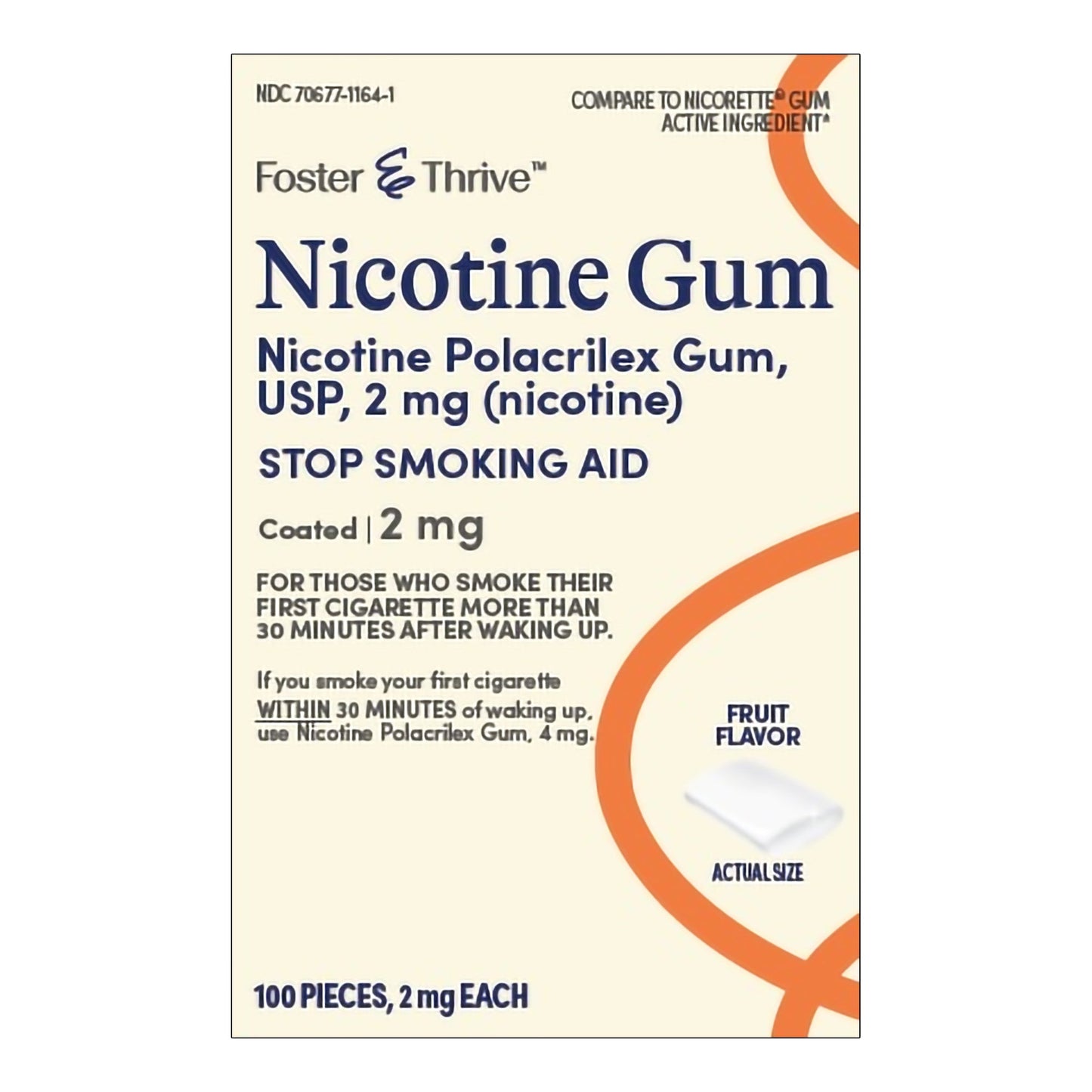 Stop Smoking Aid Foster & Thrive 2 mg Strength Gum, Packaging Type - Packet