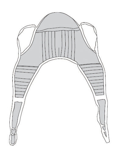 U-Sling Padded Polyester Medium 33 x65 w/Head Support