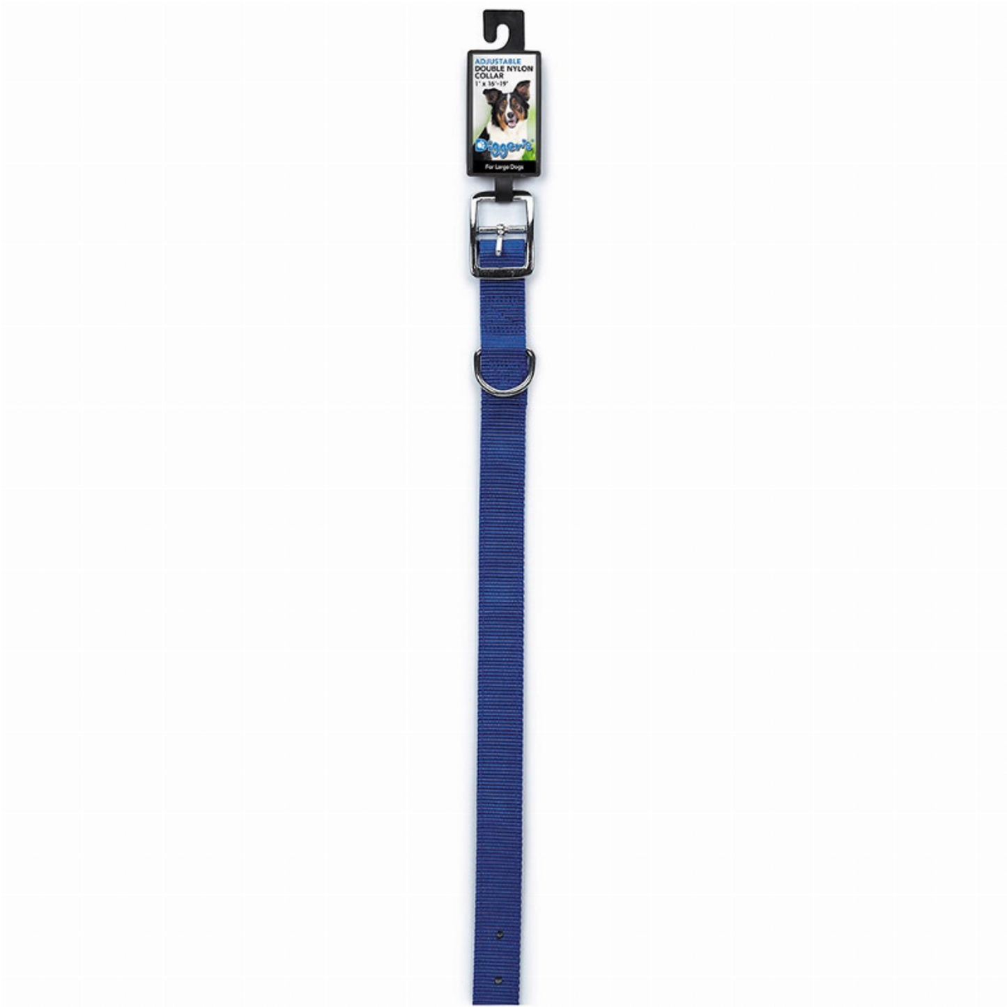 Diggers 1in Dbl Nylon Collar 28in Blu