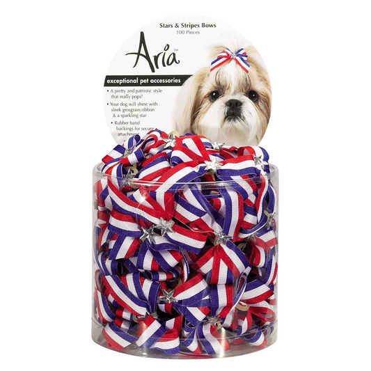 AR Stars & Stripes Bow Canister 100Pk
