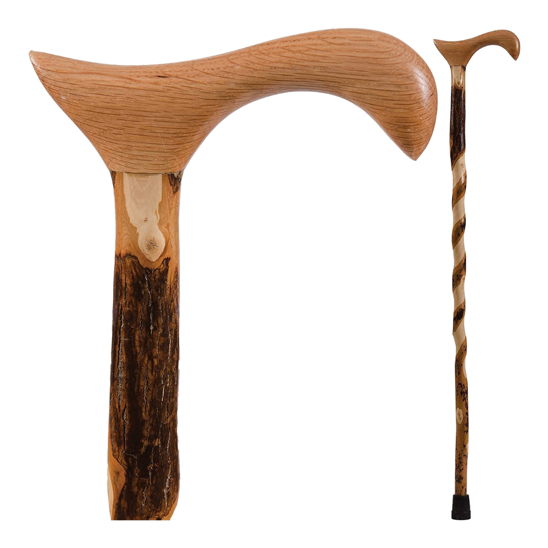 T-Handle Cane Brazos™ Twisted Wood 37 Inch Height Wood Grain