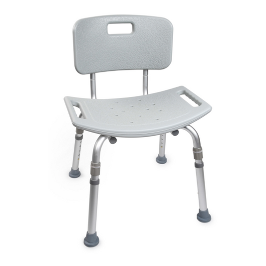 Bath Bench McKesson Without Arms Aluminum Frame Removable Backrest 19-1/4 Inch Seat Width 300 lbs. Weight Capacity, Packaging Type- Each