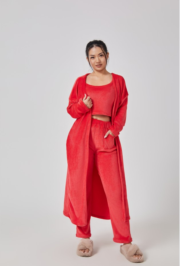 SnuggleSoft™ 3-Piece Lounge Set – Ultra Plush Winter Pajamas for Women
