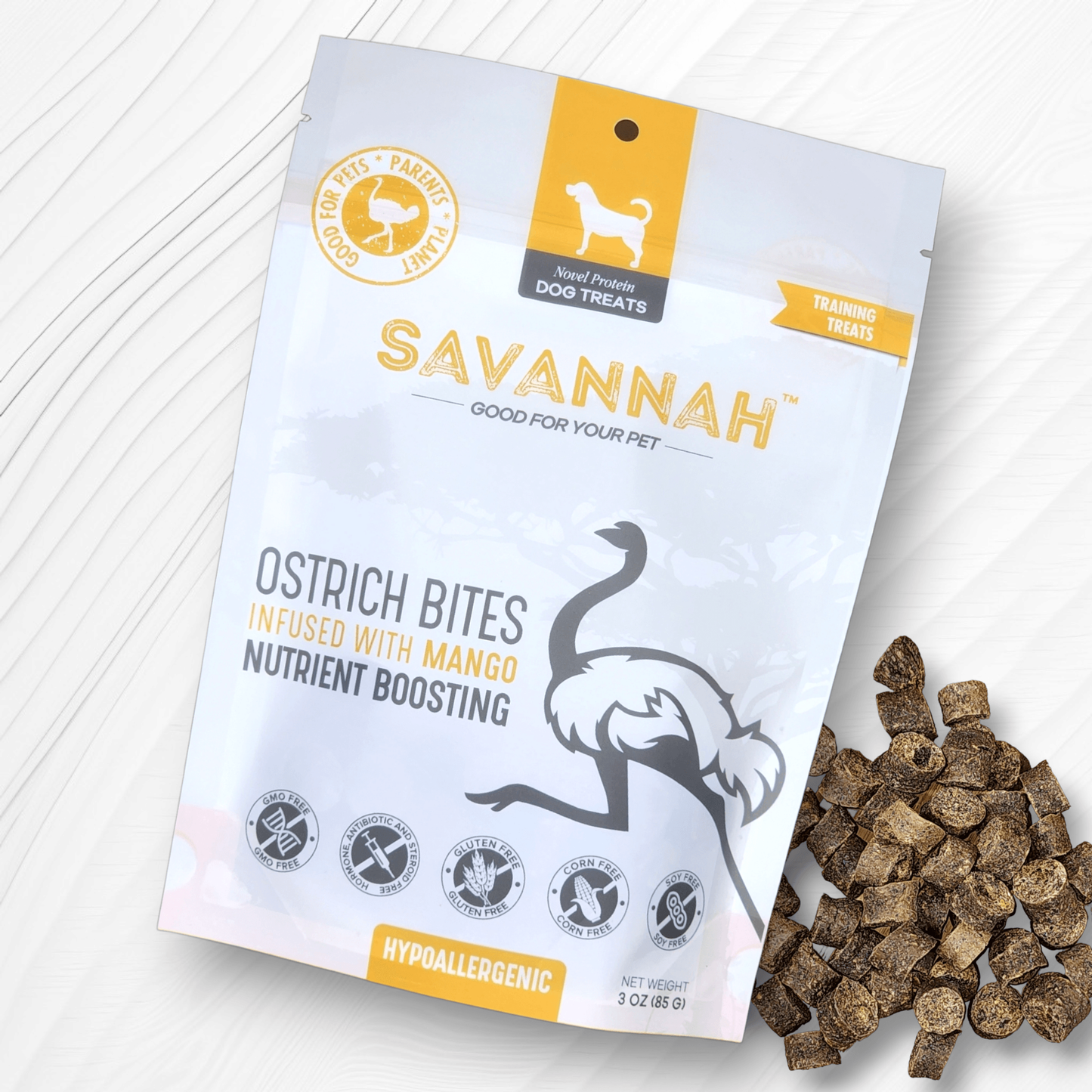 Ostrich Bites with Mango : The Tropical, Nutrient-Rich Treat for Dogs