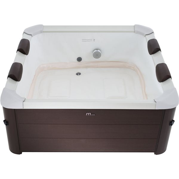 MSpa Frame Series Tribeca 6-Person Square Hot Tub with UVC and Ozone Sanitization and Air Bubble System