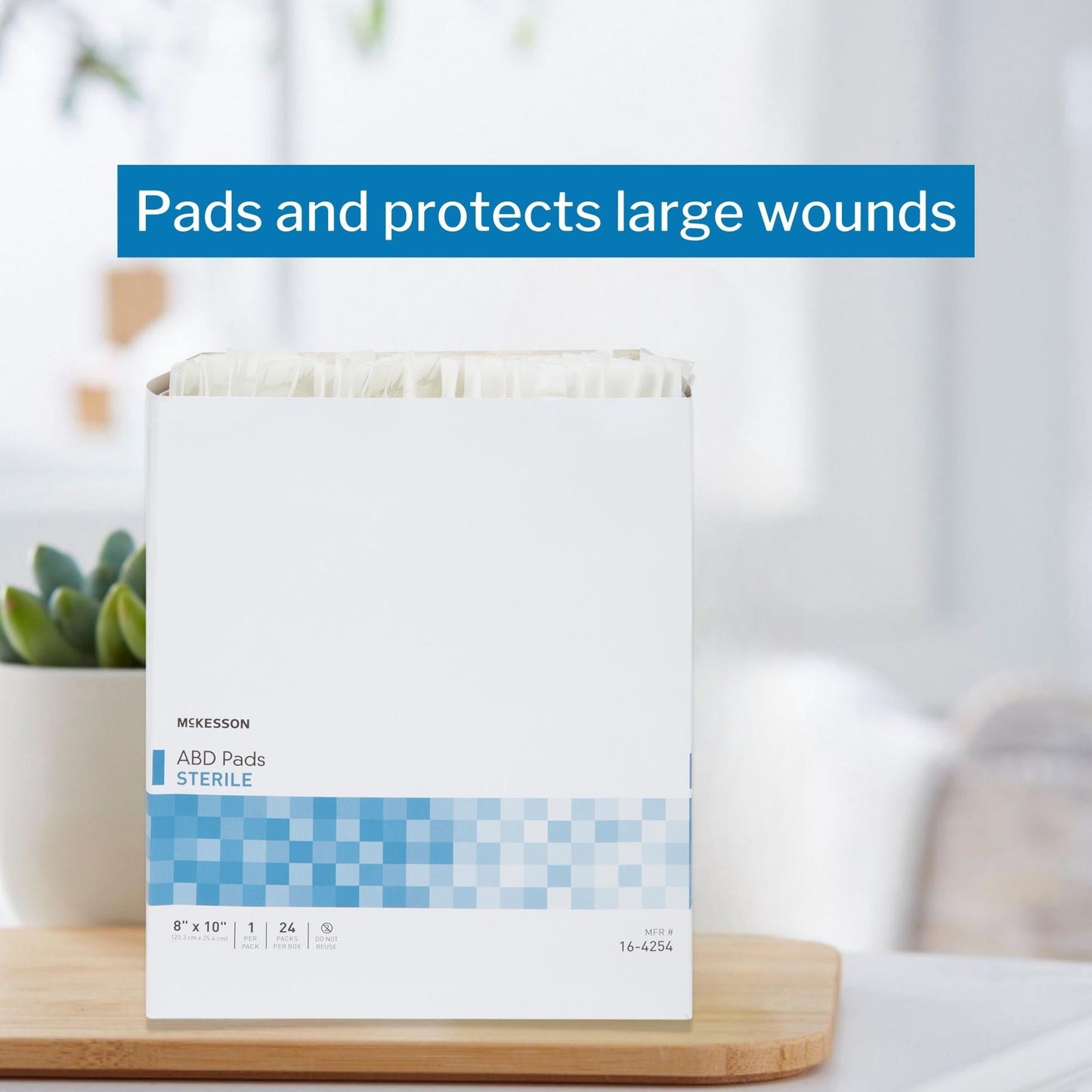 Abdominal Pad McKesson 8 X 10 Inch Sterile 1 per Pack, Packaging Type- Box
