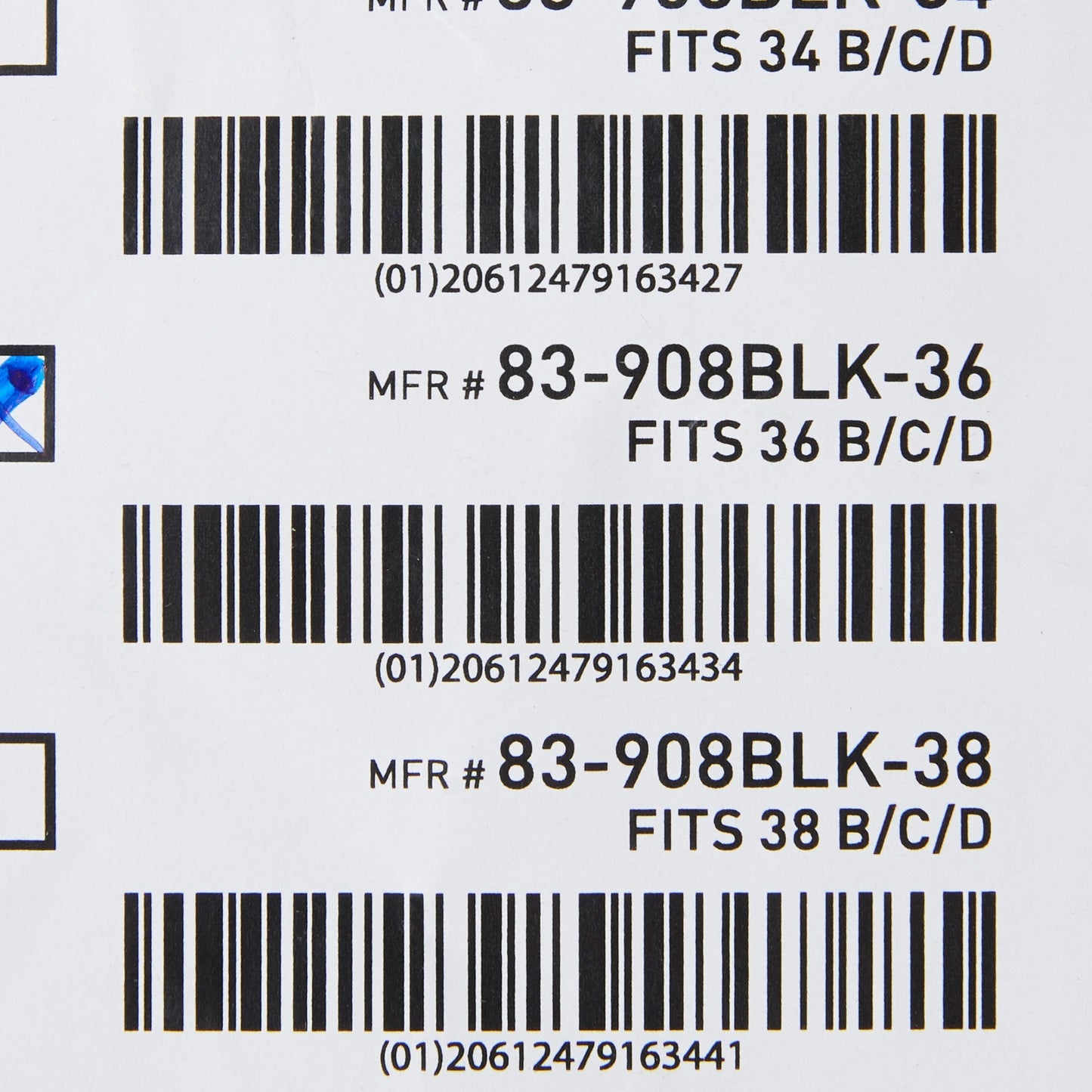 Post-Surgical Bra McKesson Black 36 Inch, Packaging Type- Each