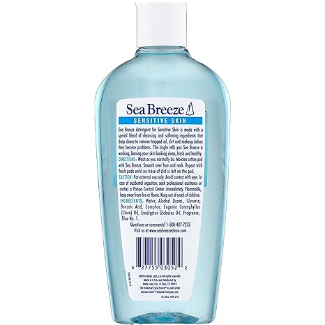 Astringent Sea Breeze Sensitive Skin 10 oz. Liquid, Packaging Type-Case of 6