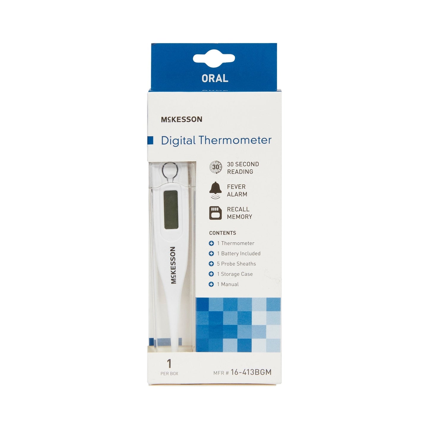 Digital Stick Thermometer McKesson Oral Probe Handheld, Packaging Type- Box