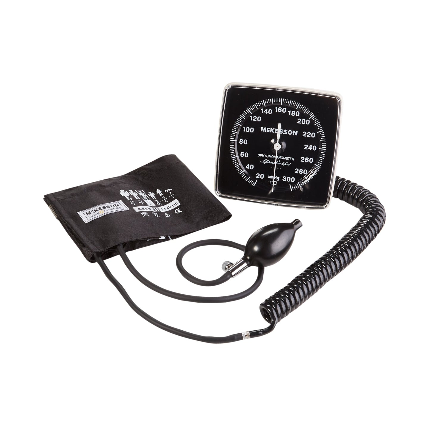 Aneroid Sphygmomanometer Unit McKesson LUMEON Adult Cuff Nylon Cuff 23 - 40 cm Wall Mount, Packaging Type- Box
