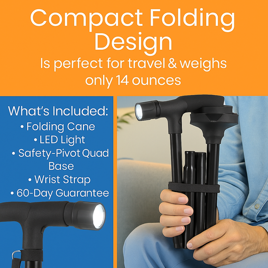 Great Health LED Folding Cane