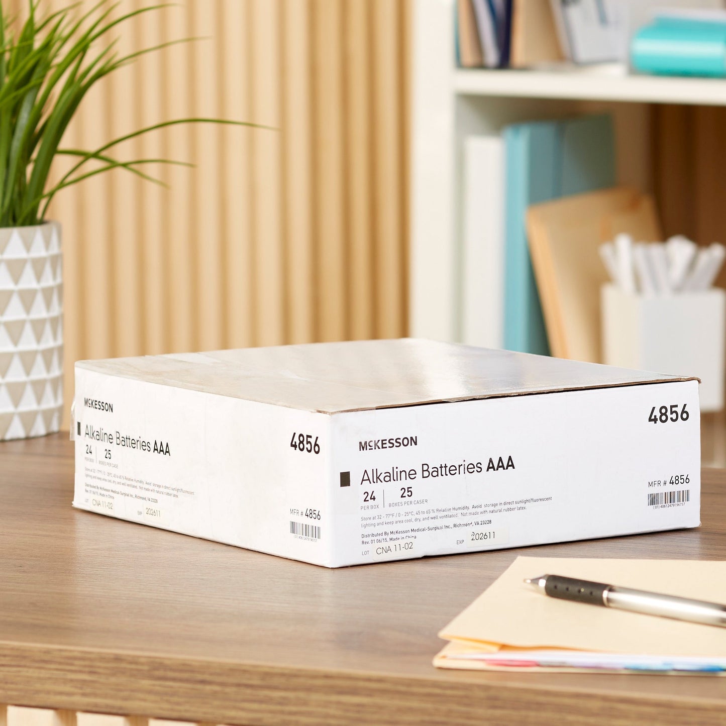 Alkaline Battery McKesson AAA Cell 1.5V Disposable 24 Pack, Packaging Type- Box