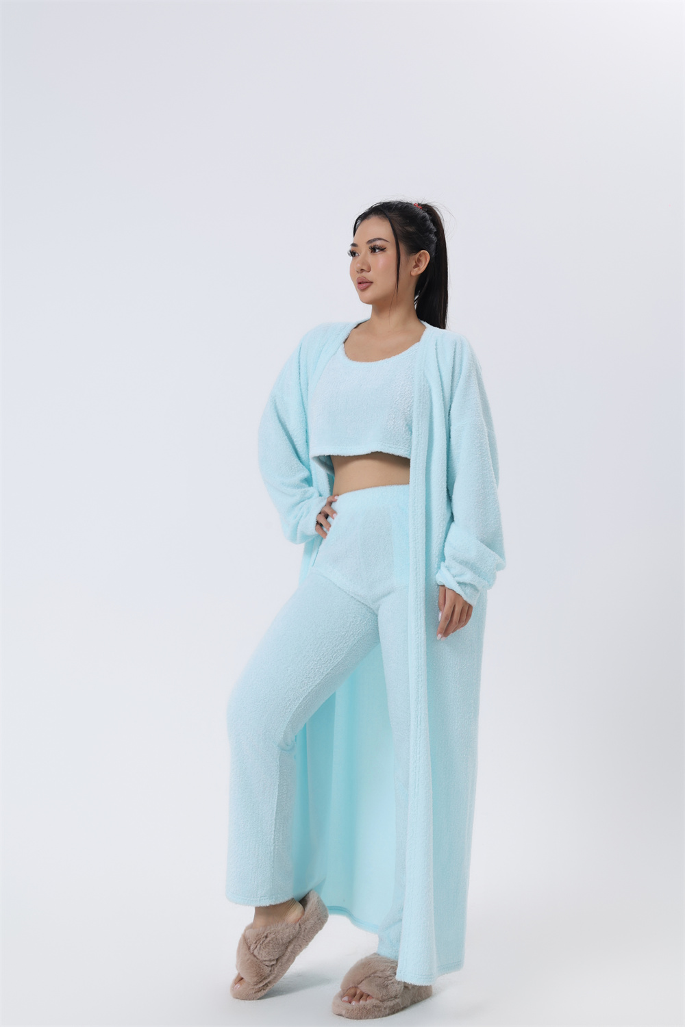 SnuggleSoft™ 3-Piece Lounge Set – Ultra Plush Winter Pajamas for Women