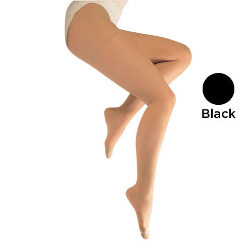 Ladies' Sheer Moderate Tall 15-20mmHg Panty Hose Black
