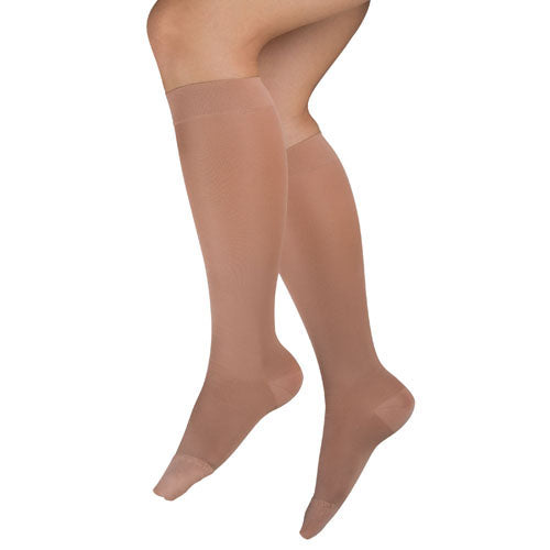 Ladies' Sheer Mild Support XL 15-20 mmHg Knee Highs Beige