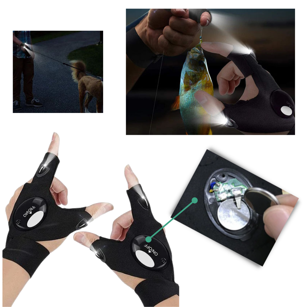 BrightGrip™ Waterproof LED Gloves