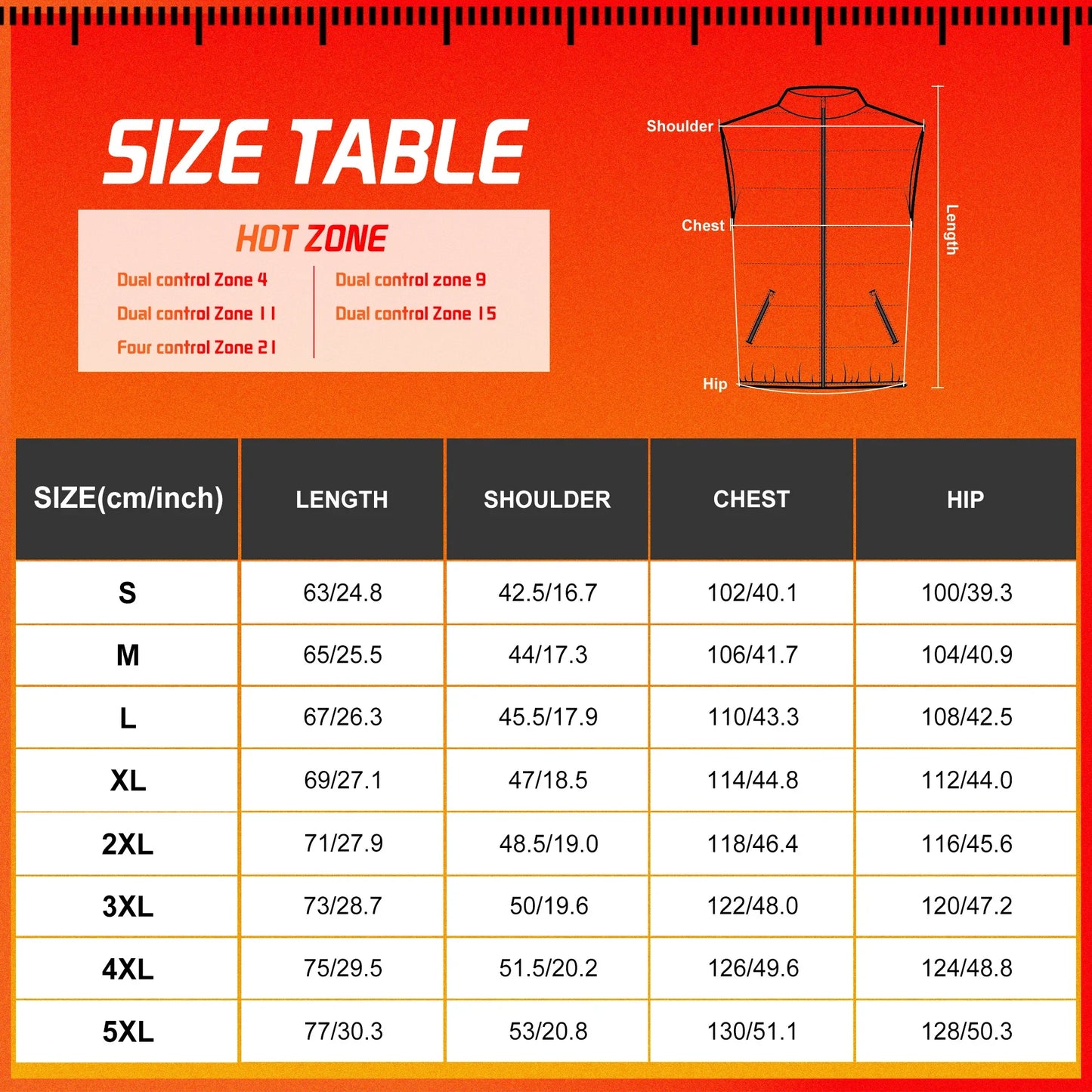 Women’s Heated Vest – Electric Winter Warm Jacket, 9 Heating Zones