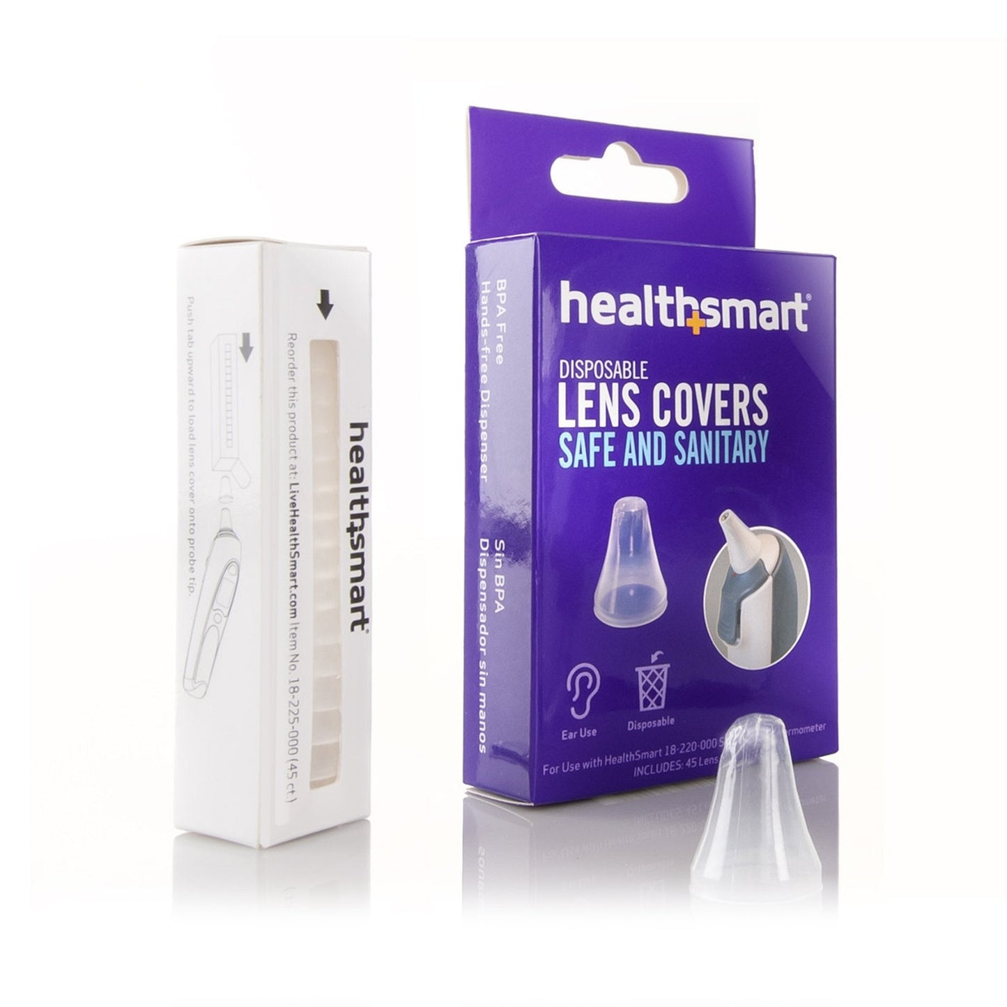 Tympanic Thermometer Probe Cover HealthSmart For use with HealthSmart® Standard Digital Ear Thermometer 45 per Box
