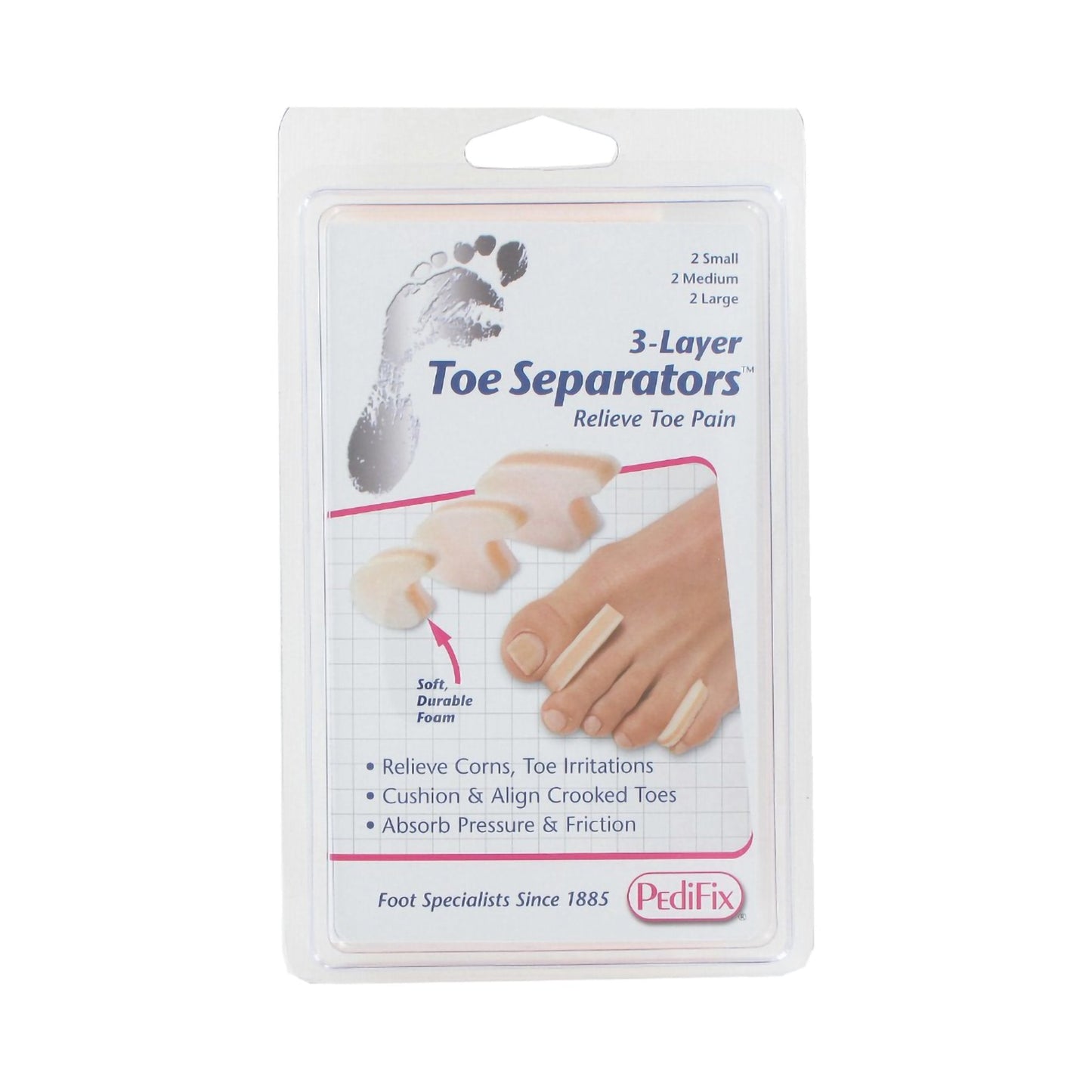 Toe Spacer Pedifix Assorted Sizes Without Closure Toe, Packaging Type- Each