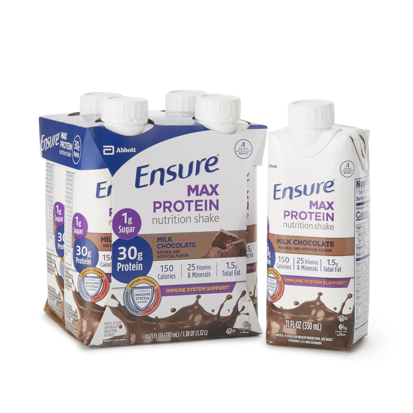 Oral Supplement Ensure Max Protein Nutrition Shake Milk Chocolate Flavor Liquid 11 oz. Reclosable Carton, Packaging Type- Each