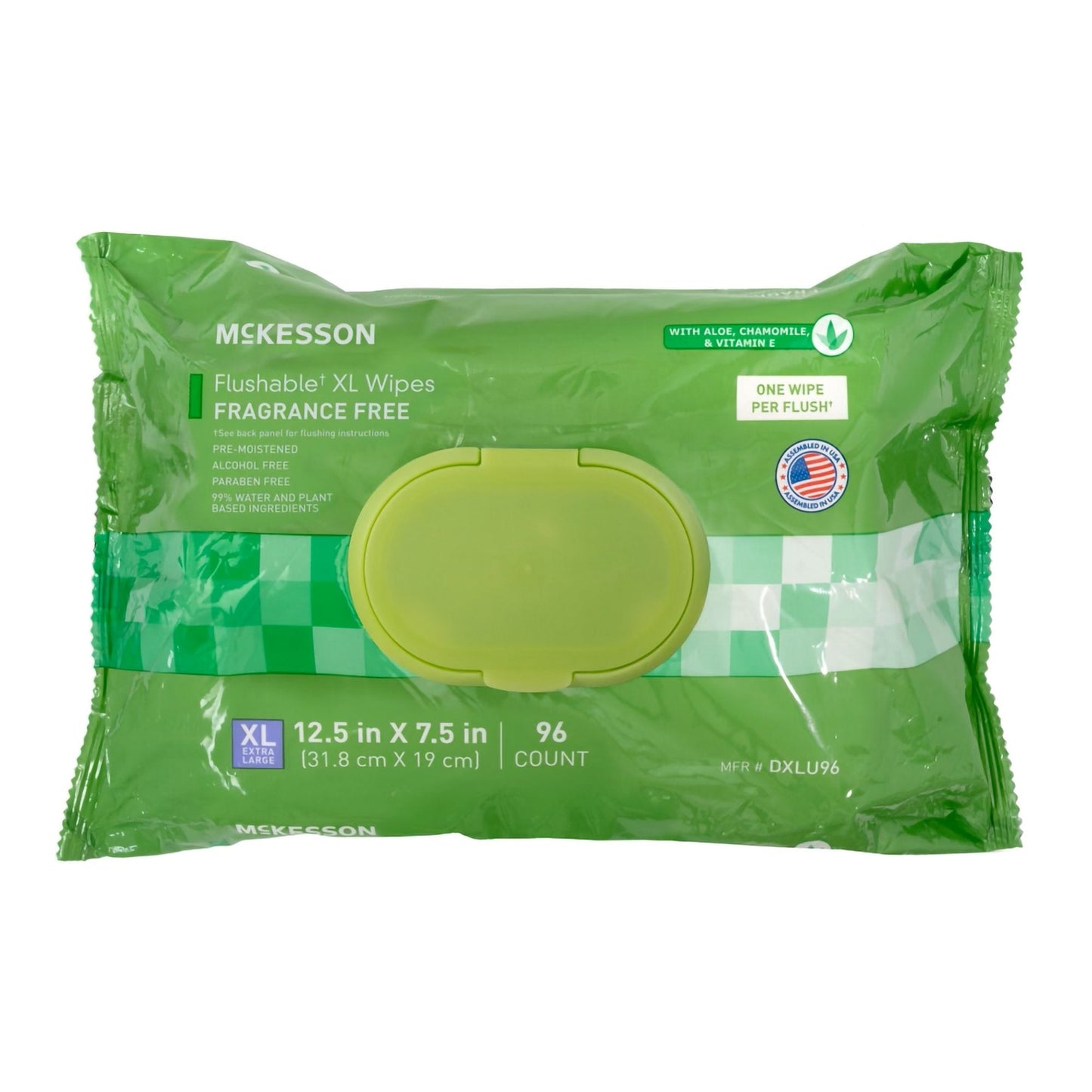 Flushable Personal Wipe McKesson Soft Pack Unscented 96 Count