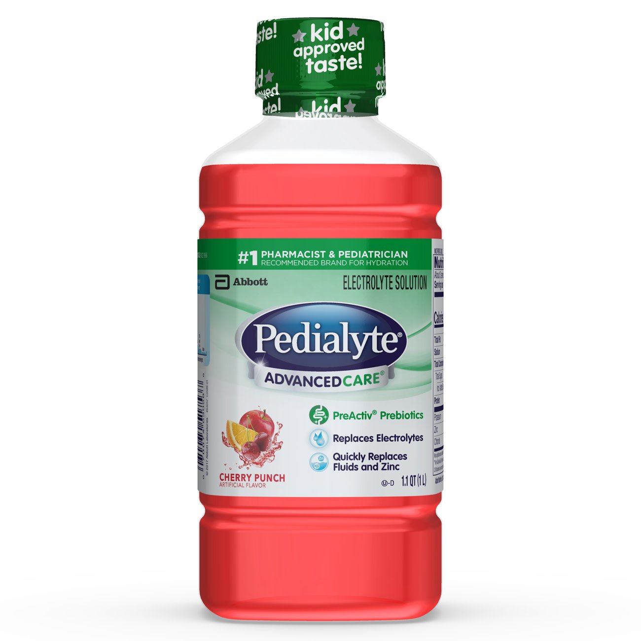 Oral Electrolyte Solution Pedialyte® AdvancedCare™ Cherry Punch Flavor 33.8 oz. Electrolyte, Packaging Type- Each