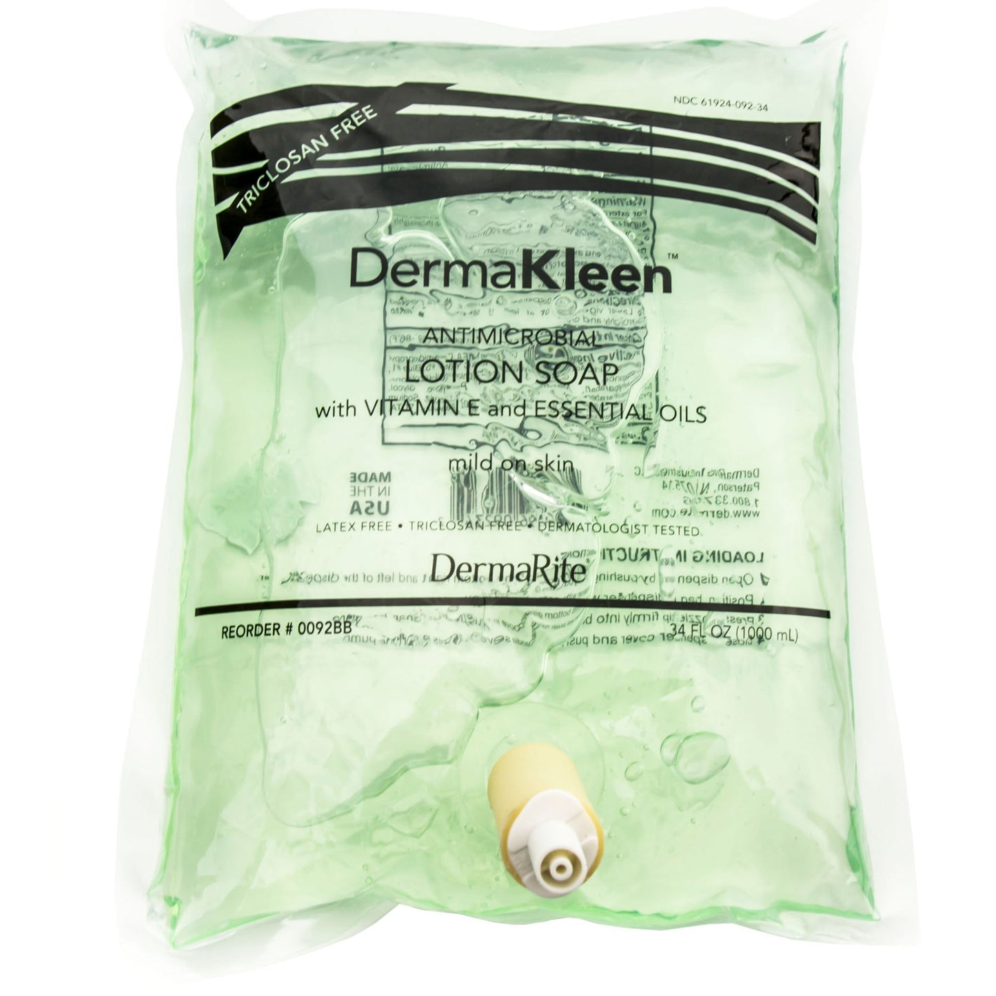 Shampoo and Body Wash DermaVera 1,000 mL Dispenser Refill Bag Scented, Packaging Type- Case