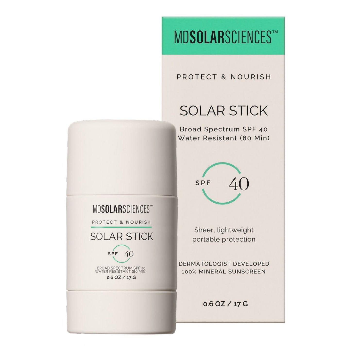 Sunscreen MDSolarSciences Solar Stick SPF 40 Stick 0.6 oz. Tube, Packaging Type- Each