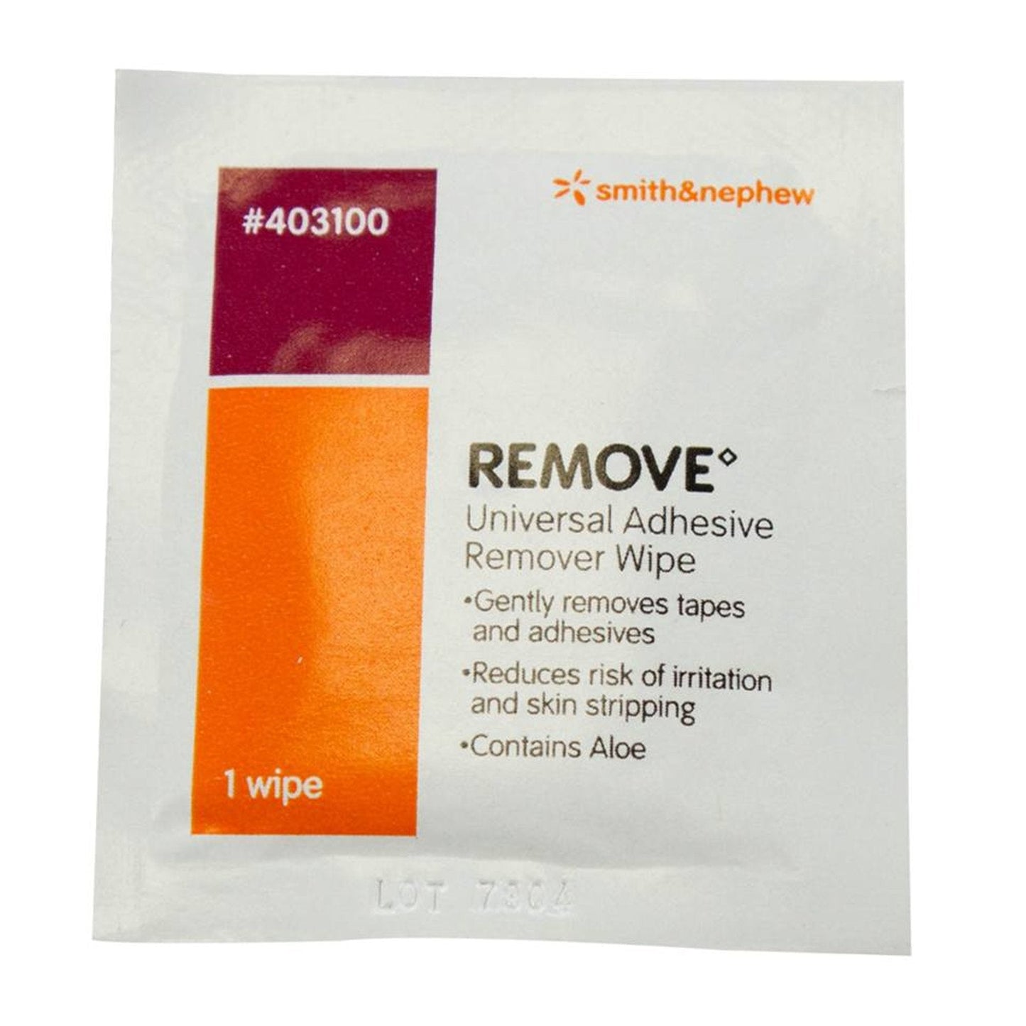 Adhesive Remover Remove™ Wipe 1 per Pack, Packaging Type- Each