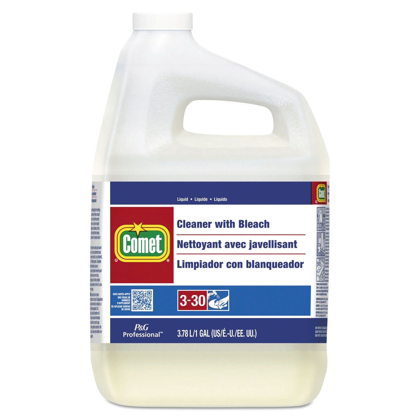 Comet with Bleach Surface Disinfectant Cleaner Manual Pour Liquid 1 gal. Jug Bleach Scent NonSterile, Packaging Type- Each