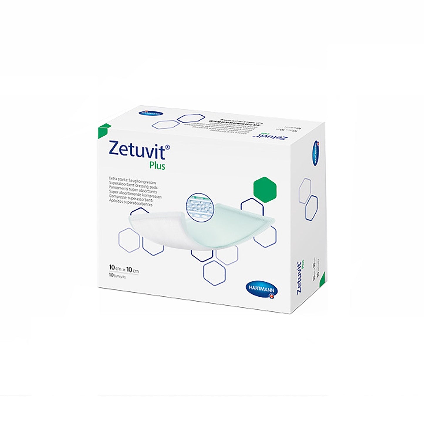 Super Absorbent Dressing Zetuvit Plus 4 X 4 Inch Square, Packaging Type- Each