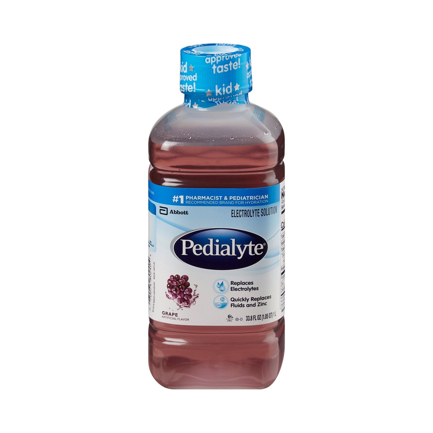 Oral Electrolyte Solution Pedialyte Classic Grape Flavor 33.8 oz. Electrolyte, Packaging Type- Each
