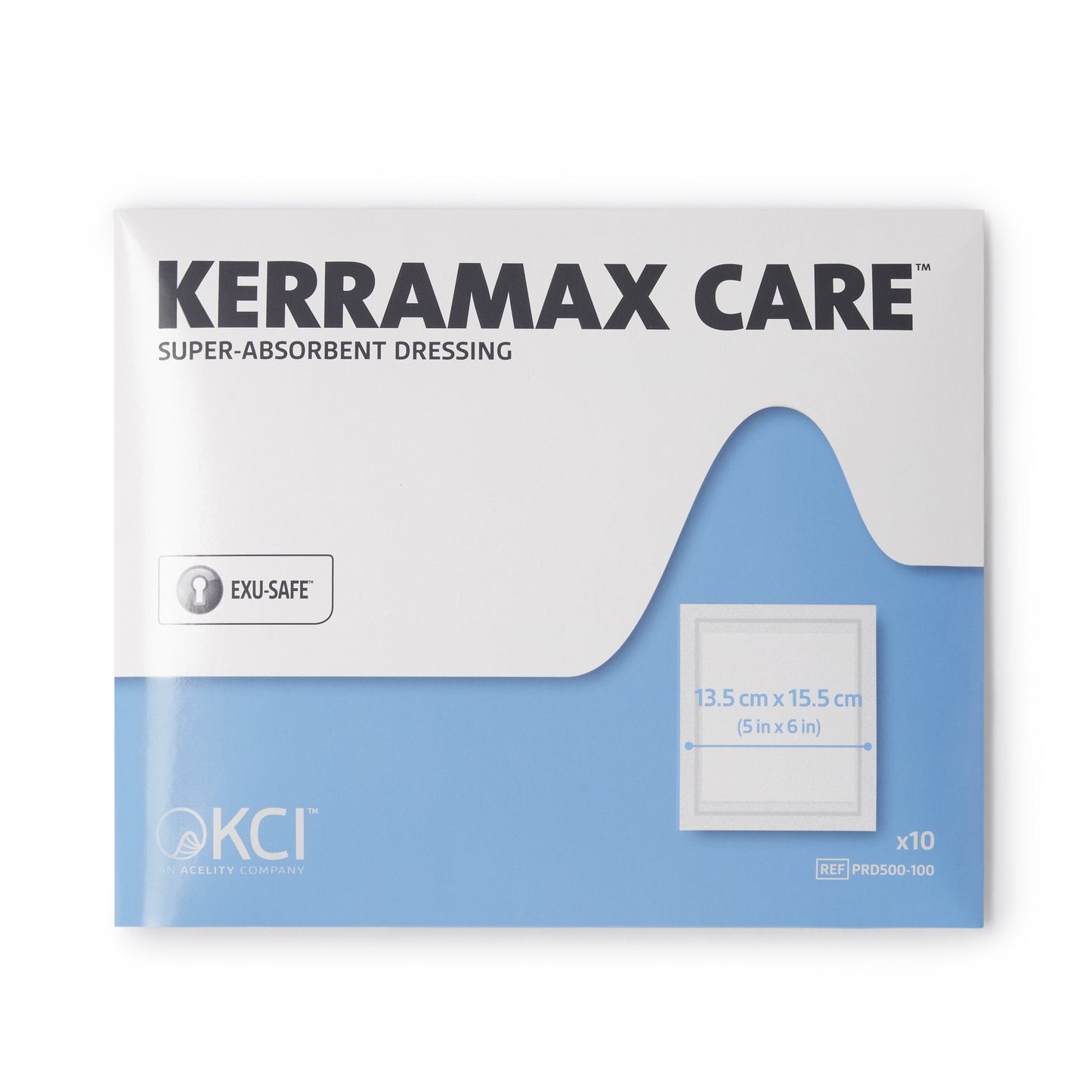 Super Absorbent Dressing KerraMax Care 5 X 6 Inch Rectangle, Packaging Type- Each