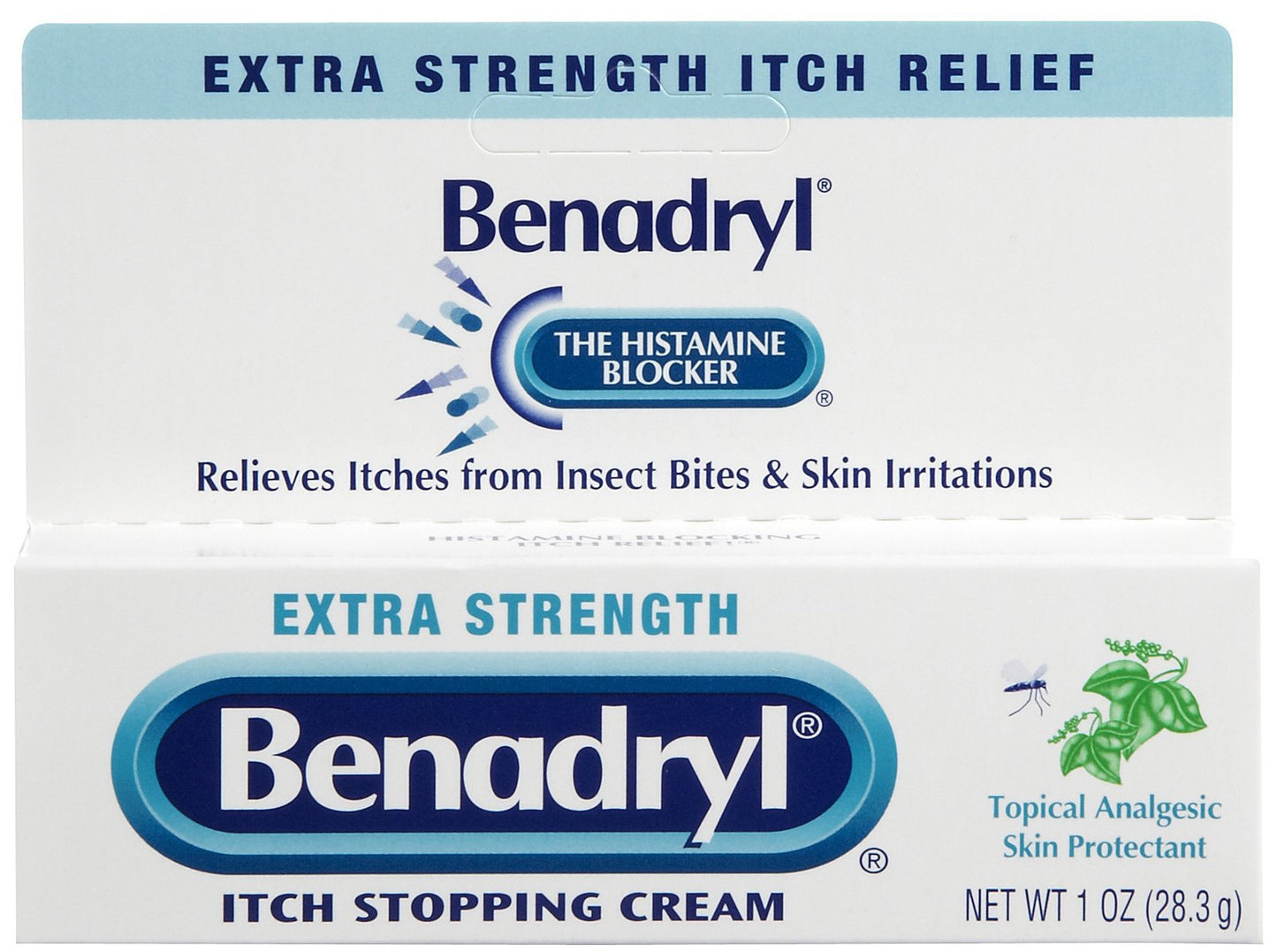 Itch Relief Benadryl Original Strength 1% - 0.1% Strength Cream 1 oz. Tube