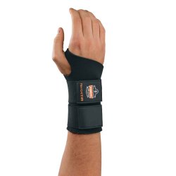 Wrist Support ProFlex 670 Ambidextrous Double Strap Neoprene Left or Right Hand Black Small