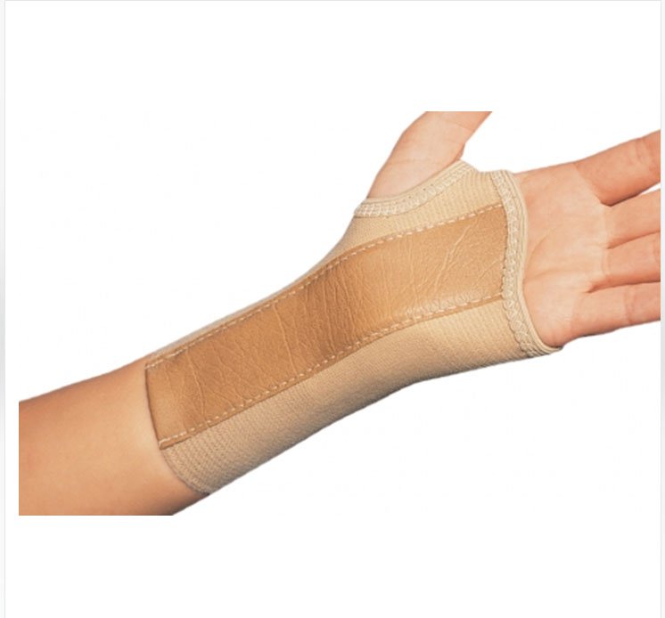 Wrist Brace ProCare Low Profile / Contoured / Wraparound Aluminum / Cotton / Elastic Right Hand Beige Small, Packaging Type- Each