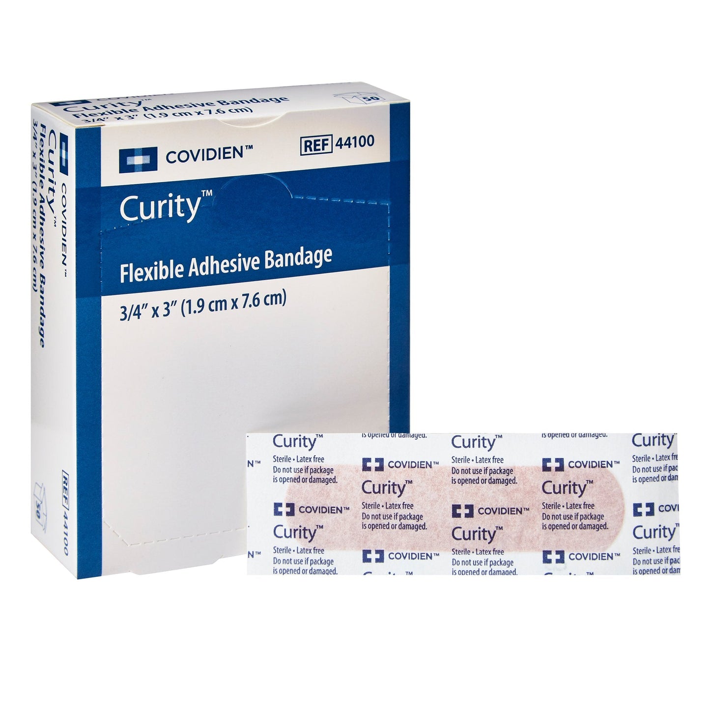 Adhesive Strip Curity 3/4 X 3 Inch Fabric Rectangle Tan Sterile, Packaging Type- Box