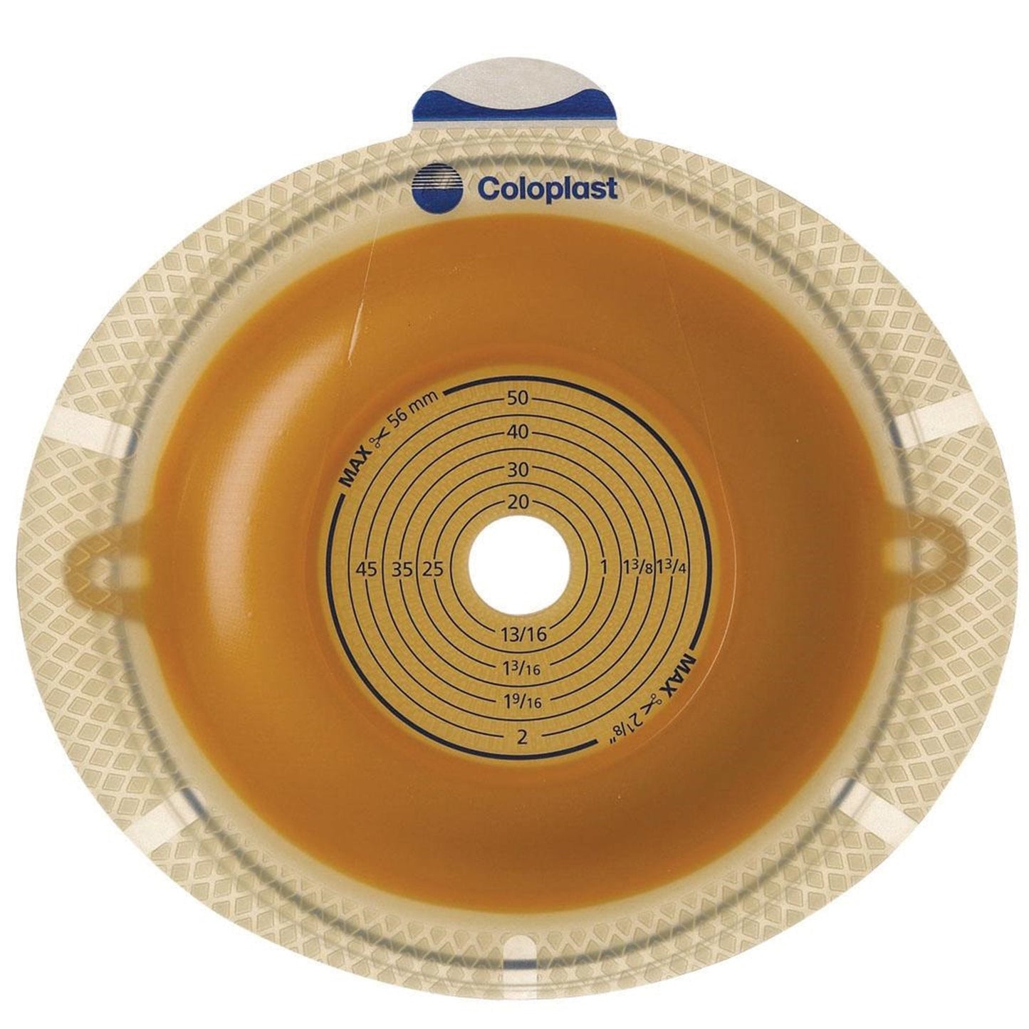 Ostomy Barrier Sensura Flex Precut, Standard Wear Double Layer Adhesive 50 mm Flange Red Code System 1 Inch Opening
