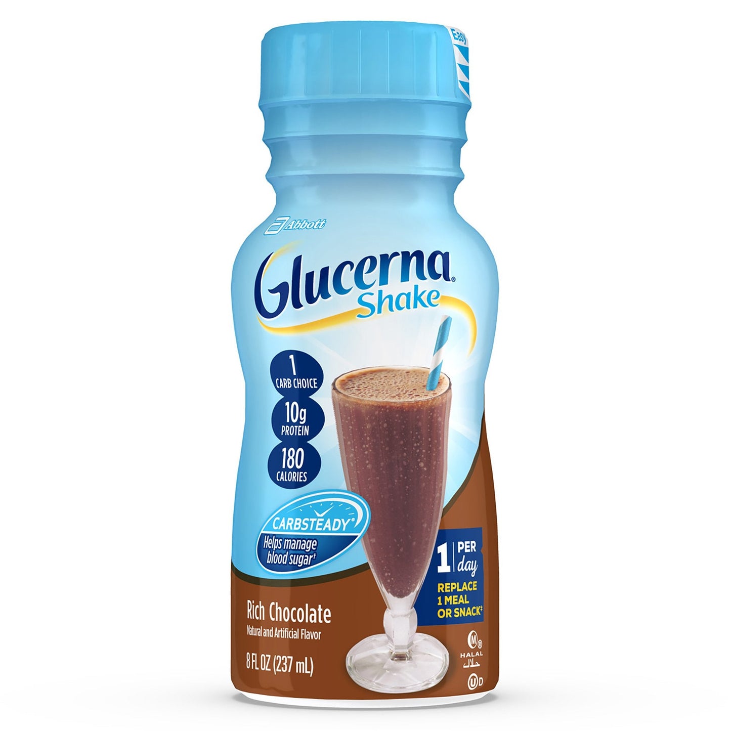 Oral Supplement Glucerna Original Shake Rich Chocolate Flavor Liquid 8 oz. Bottle, Packaging Type- Each