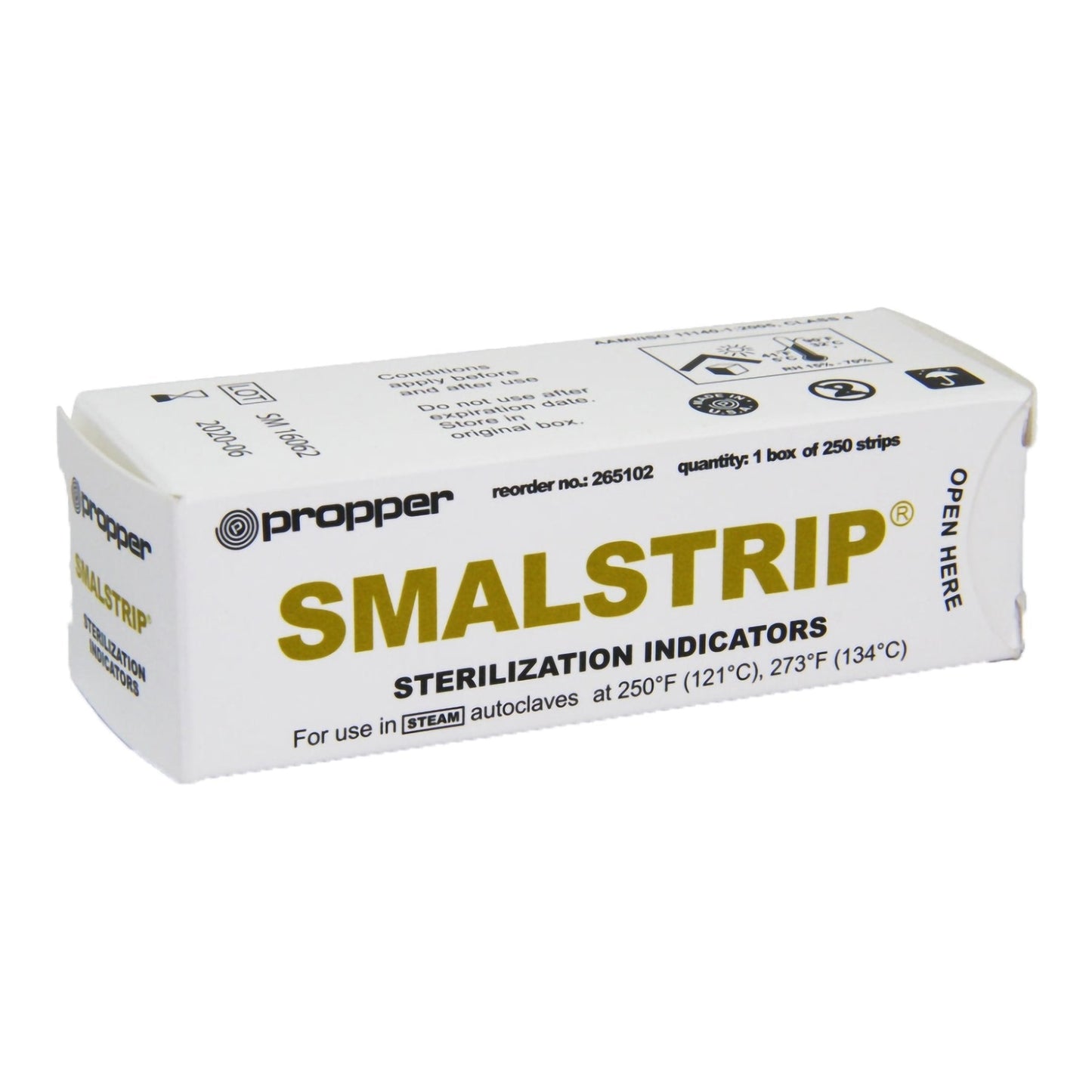 Smalstrip Sterilization Chemical Indicator Strip Steam 4 Inch, Packaging Type- Box